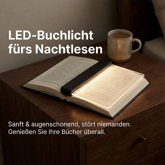 LED-Buchlicht fürs Nachtlesen – sanft & augenschonend